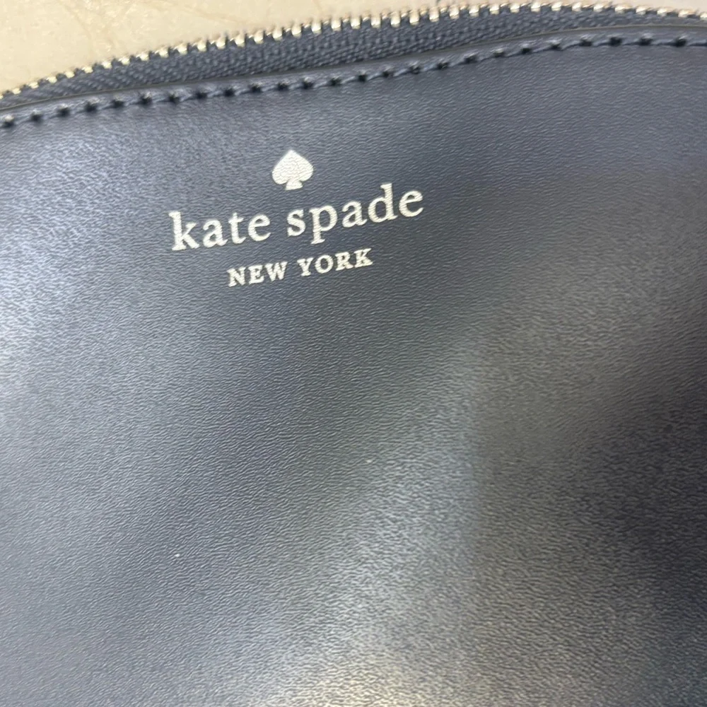 Kate Spade small dome crossbody bag Kali “nightcap” blue leather